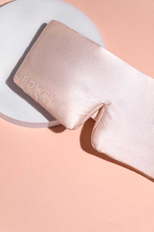 Drowsy Sleep Co . Silk Sleep Mask In Sunset Pink