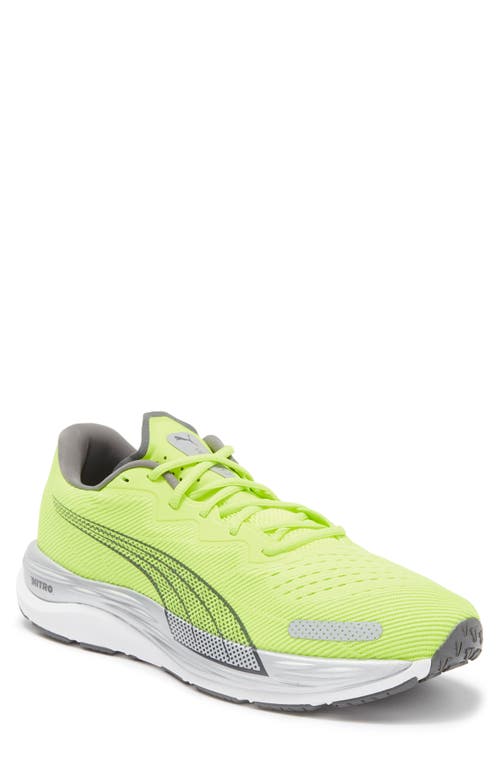 PUMA Velocity NITRO 2 Running Shoe in Lime Squeeze-Castlerock at Nordstrom, Size 8.5