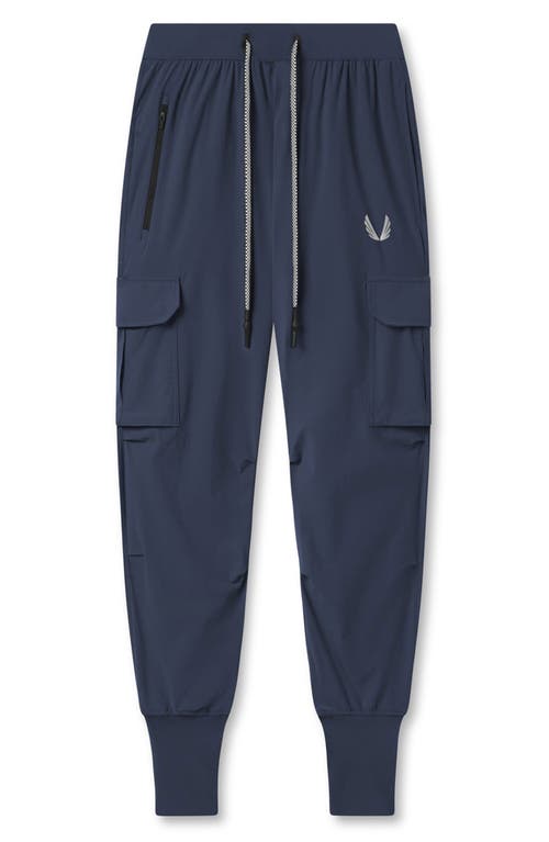 Shop Asrv Tetra-light Cargo Joggers In Navy Reflective