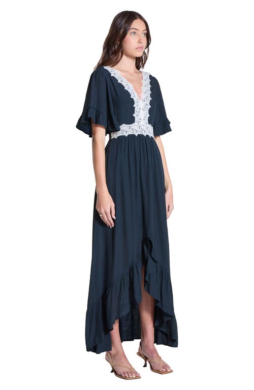 WISHLIST WISHLIST LACE TRIM HIGH-LOW DRESS 