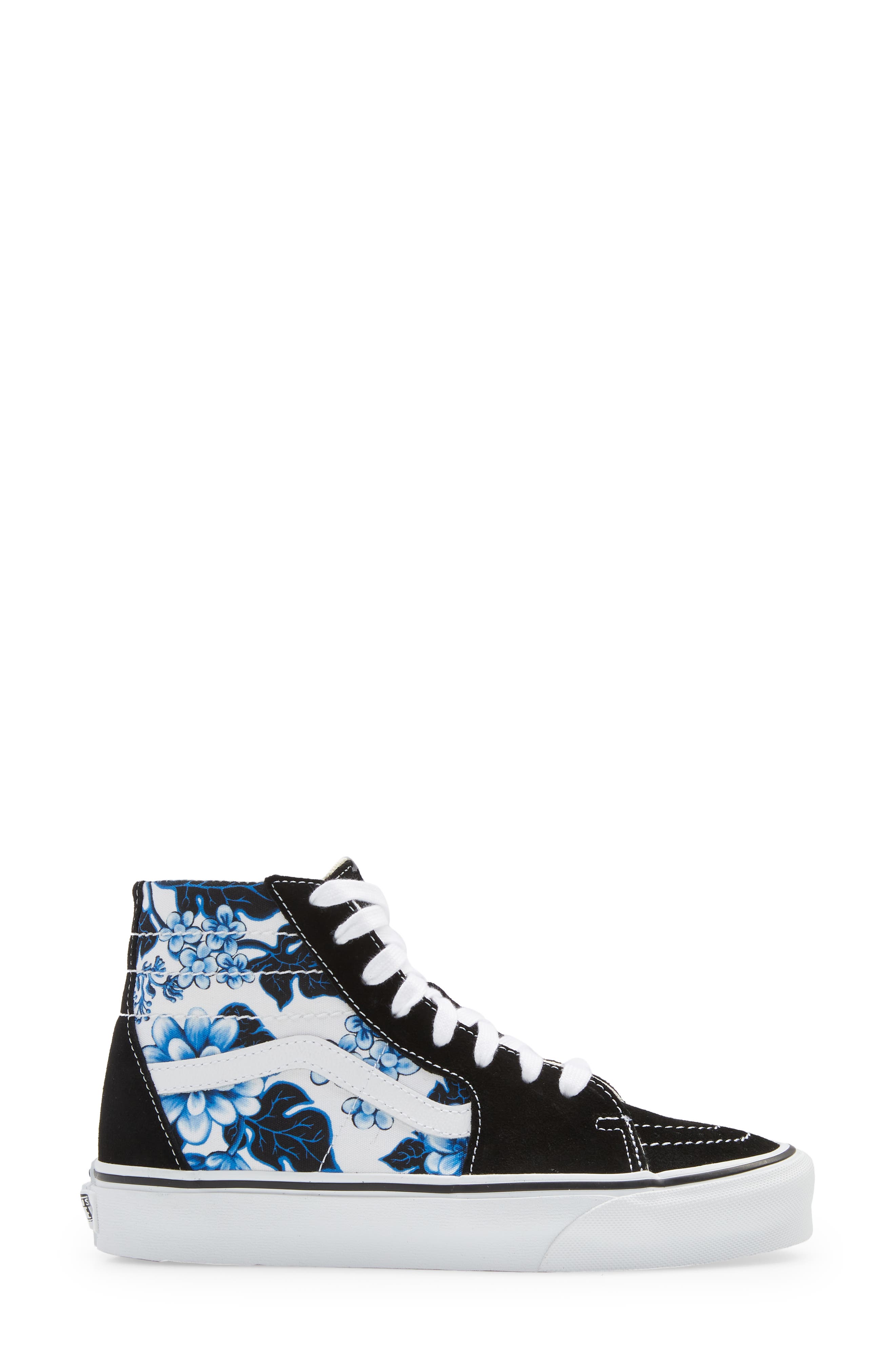 vans blue flower shoes