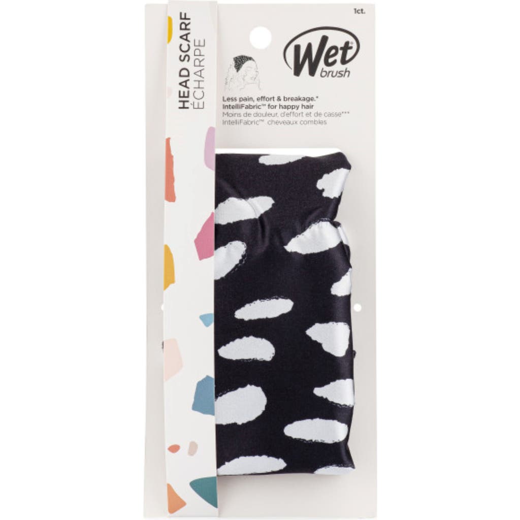 Wet Brush Black Paint Hair Scarf In Black Paint