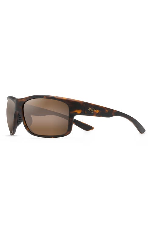 Maui Jim Southern Cross Polarized Square Wrap Sunglasses, 63mm In Tortoise/hcl Bronze Gradient