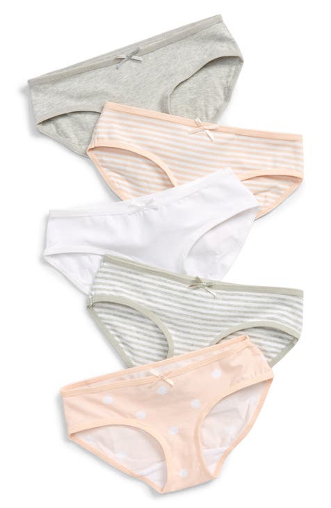 Buy Pink and White Hipster Briefs - 5 Pack online