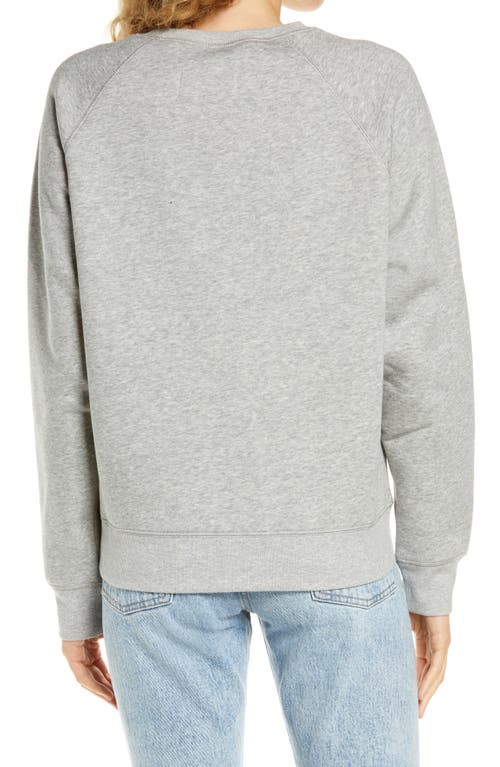 Shop Ugg(r) Collection Madeline Fuzzy Logo Graphic Sweatshirt In Grey Heather/sonora