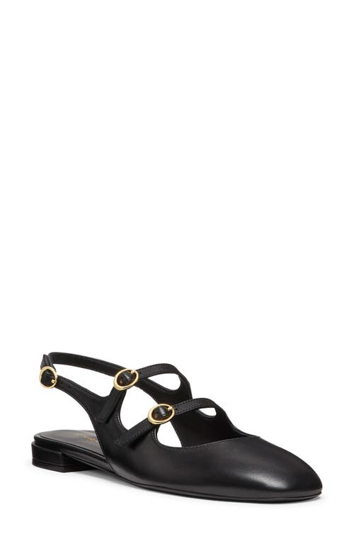 Stuart Weitzman Benni Mary Jane Slingback Flat Black at Nordstrom,