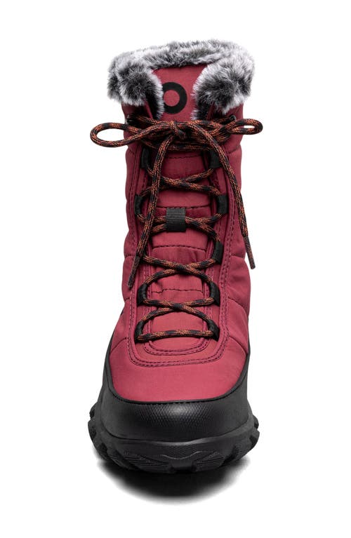 Bogs Cedar Quilted Waterproof Boot In Garnet