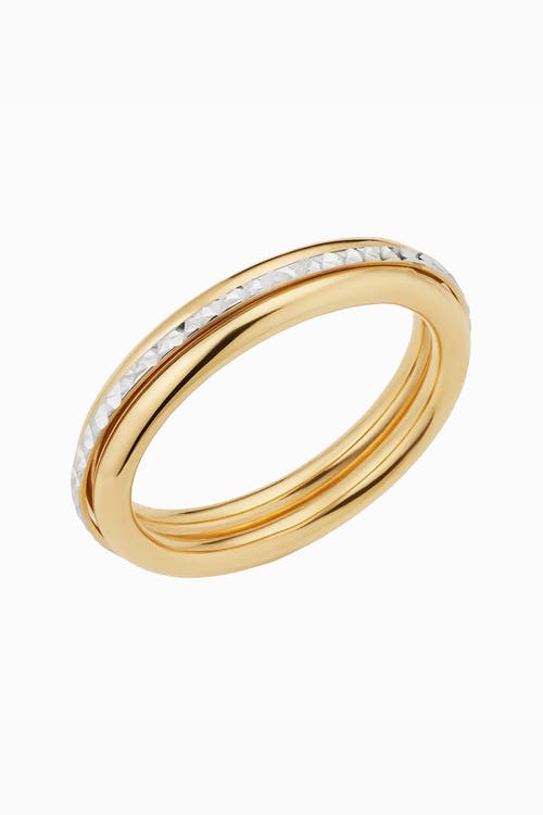 Shop Oradina 14k Gold Always Ring In Yellow & White Gold