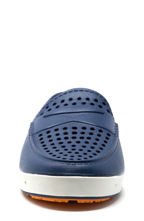 Shop Floafers Kids' London Loafer In Navy Peony/flame Orange