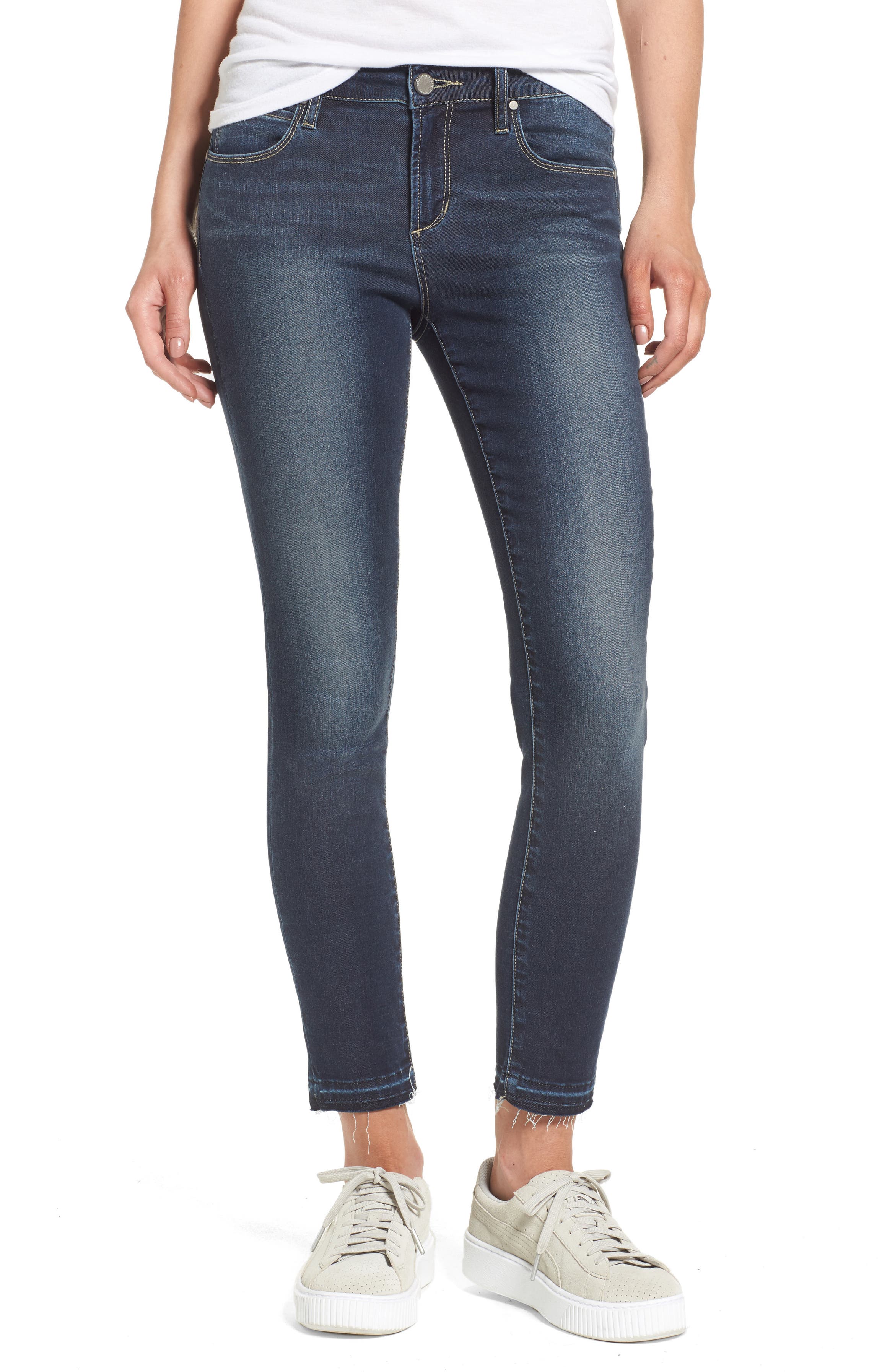 Articles of Society Carly Release Hem Crop Skinny Jeans (Blue Fly ...