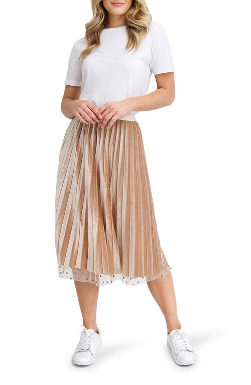 Shop Belle & Bloom Mixed Feeling Reversible Skirt In Beige