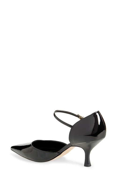 Nordstrom Liv Pointed Toe D'orsay Pump In Black Patent