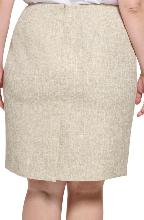 Shop Calvin Klein Midi Skirt In Biscotti Multi