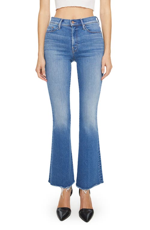 MOTHER Frayed High Waist Flare Jeans in Meet Cute