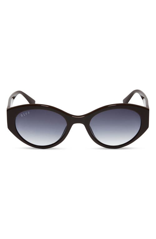 Linnea 55mm Oval Sunglasses in Truffle/Grey Gradient
