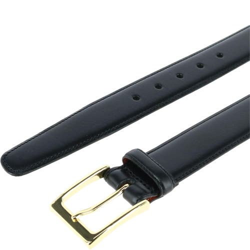 Trafalgar Classic 30mm Cortina Leather Belt In Black