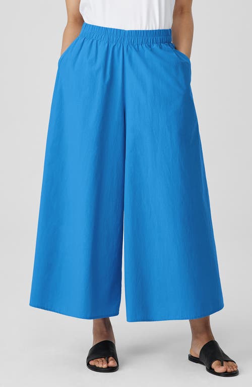 Eileen Fisher Organic Cotton Poplin Ankle Extra Wide Leg Pants Calypso at Nordstrom,