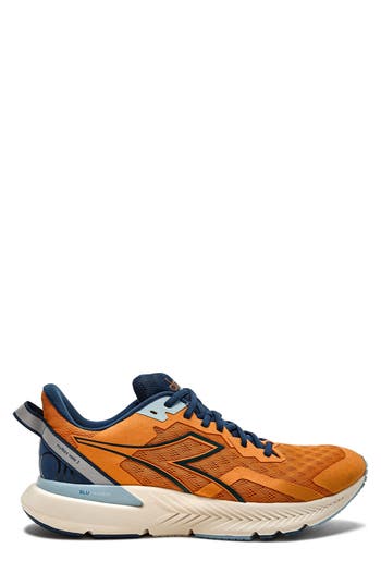 Diadora Mythos Blushield Volo 3 Running Shoe In Brgt Marigold/bl Opal