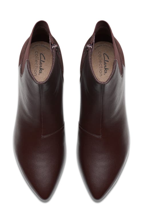 Clarks Kepley Erin Leather Boot In Dark Brown Lea