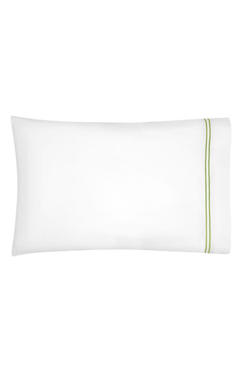 Shop Sferra Grande Hotel Pillowcase In White/fern