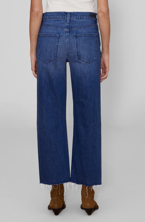 Shop Le Jean Weekend Frayed Mid Rise Wide Leg Jeans In Otis