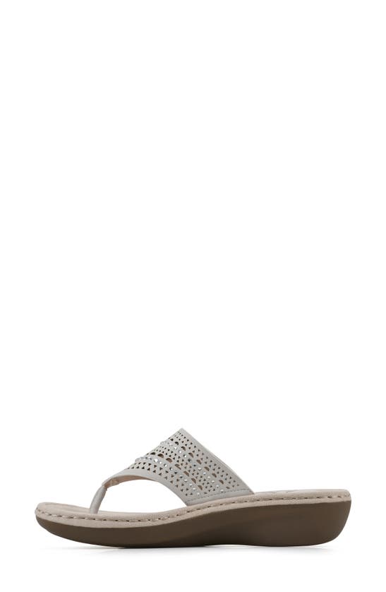 Cliffs By White Mountain Candyce Wedge Sandal In White/ Nubuck