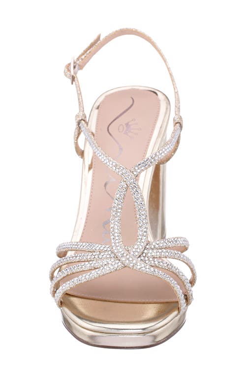 Shop Nina Summer Slingback Platform Sandal In Platino