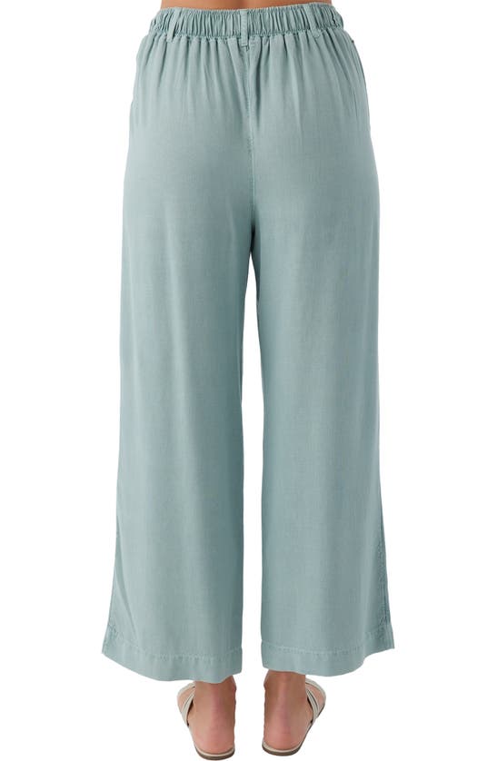 Shop O'neill Rowan Wide Leg Crop Pants In Silver Blue