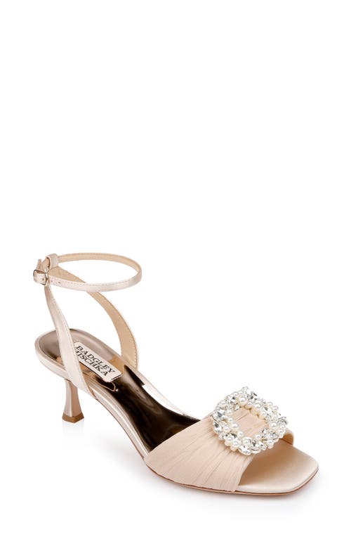 Badgley Mischka Collection Nimah Ankle Strap Sandal in Nude