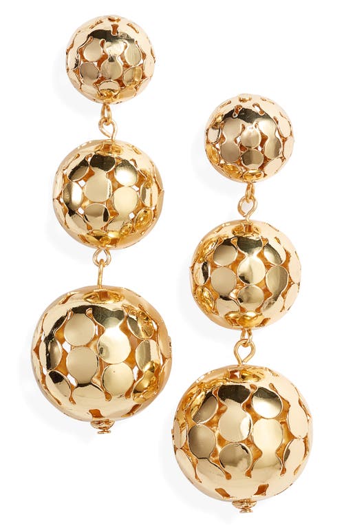 Ettika Sphere Drop Earrings in Gold