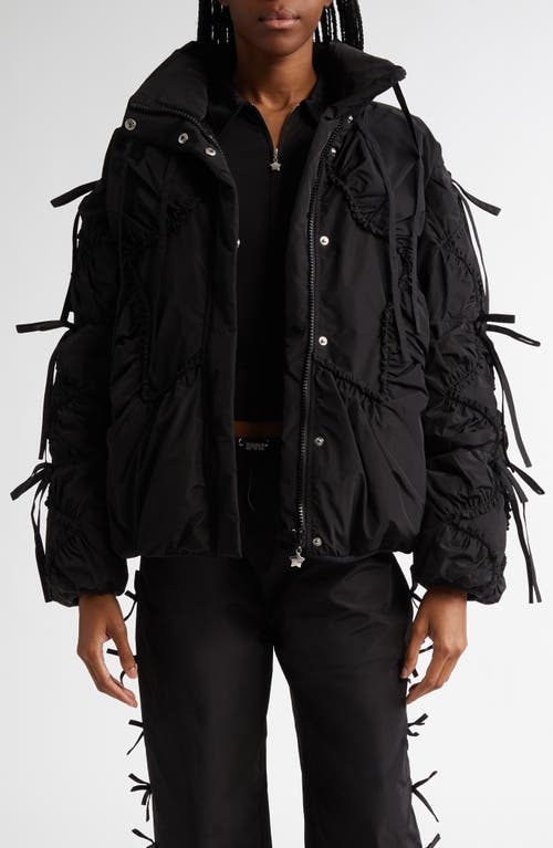 Sandy Liang Etoile Puffer Jacket in Black 