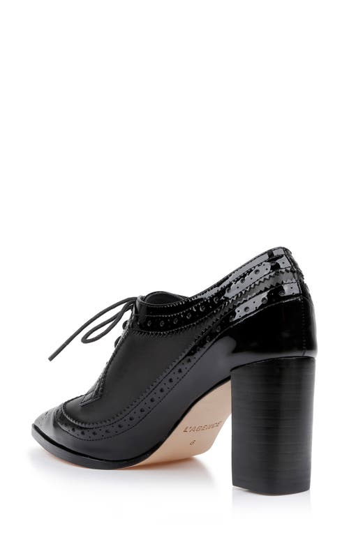 L'agence Elodie Leather Oxford Pump In Black Leather