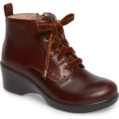 Alegria Eliza Water Resistant Bootie, Brown