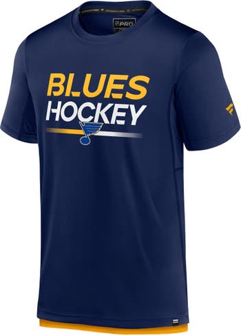 Men's Fanatics Branded Navy St. Louis Blues Authentic Pro Tech T-Shirt
