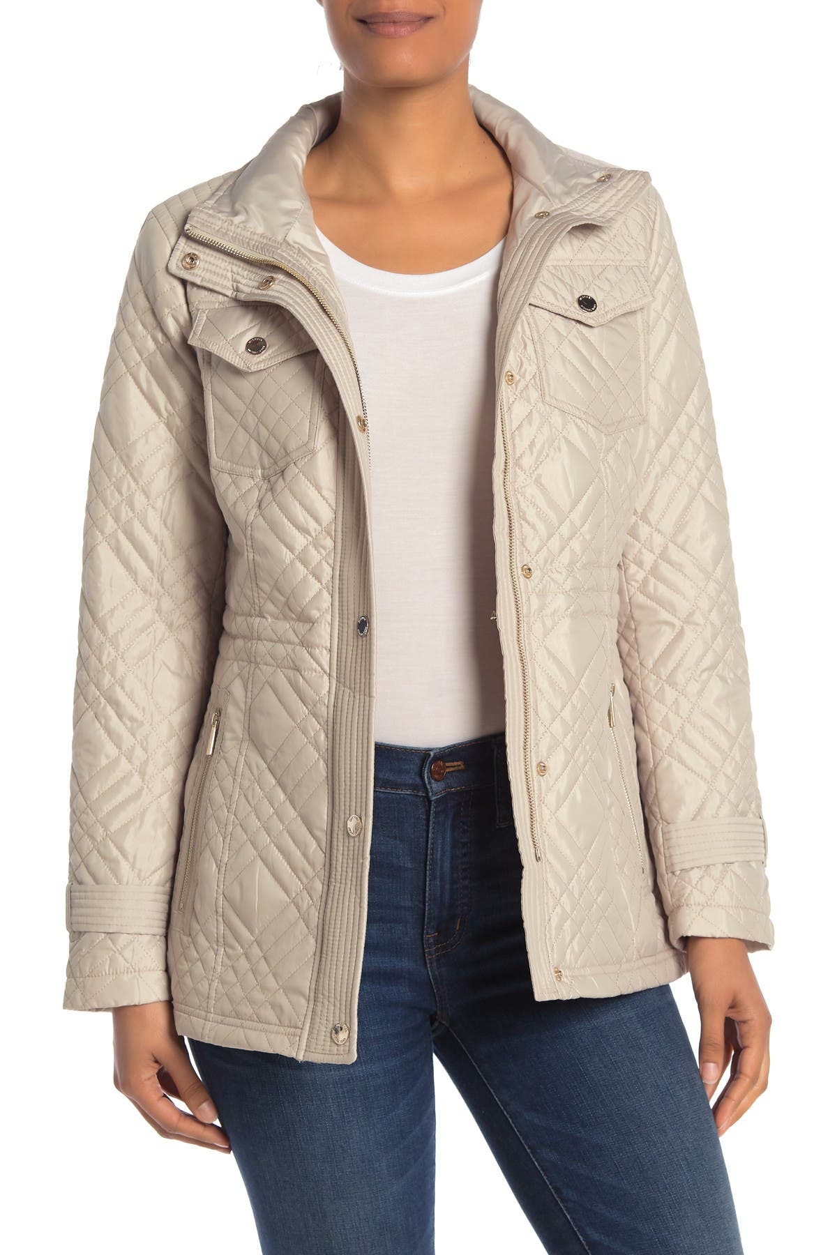 michael michael kors missy quilted anorak