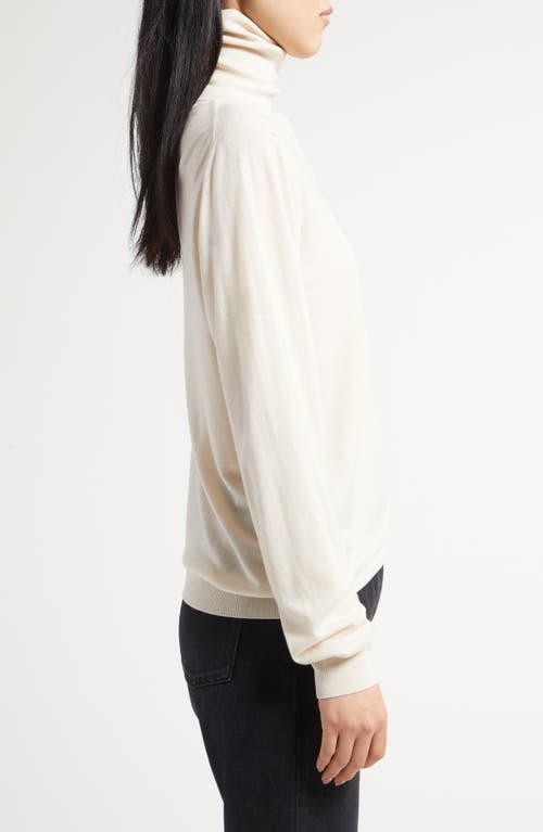 Shop The Row Heva Wool Turtleneck Sweater In Shell