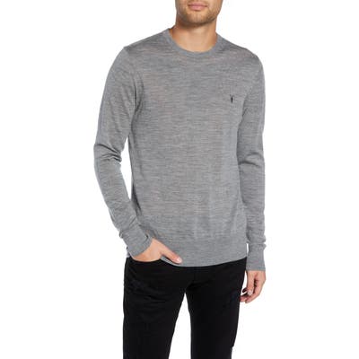 Allsaints Mode Slim Fit Merino Wool Sweater, Grey
