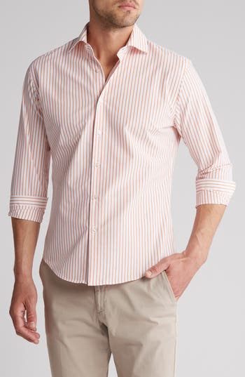 Nordstrom Rack Wymer Trim Fit Button-up Dress Shirt In Pink