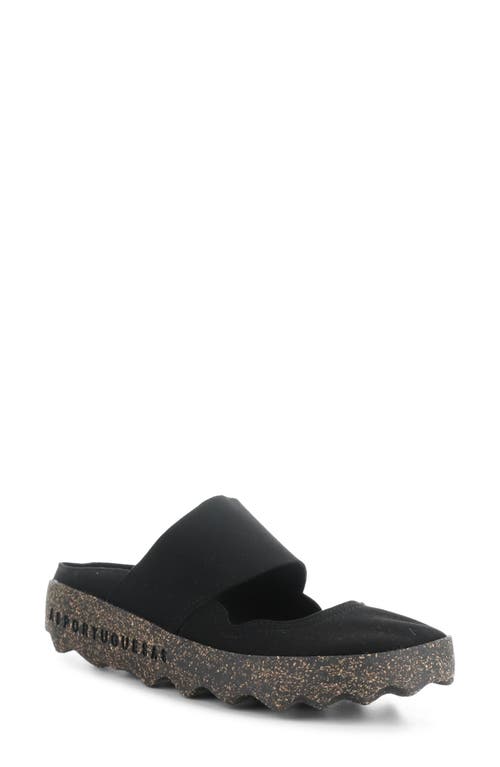 Cana Slide Sandal in Black Eco Faux Suede