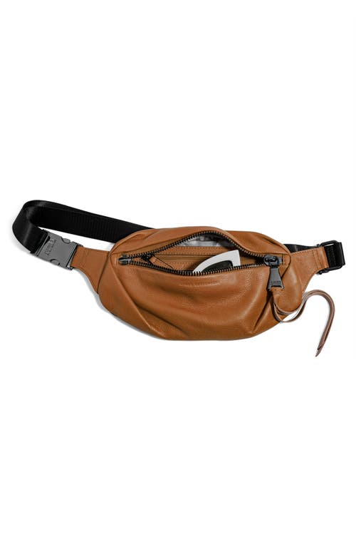 Shop Aimee Kestenberg Milan Leather Belt Bag In Chestnut W/gunmetal