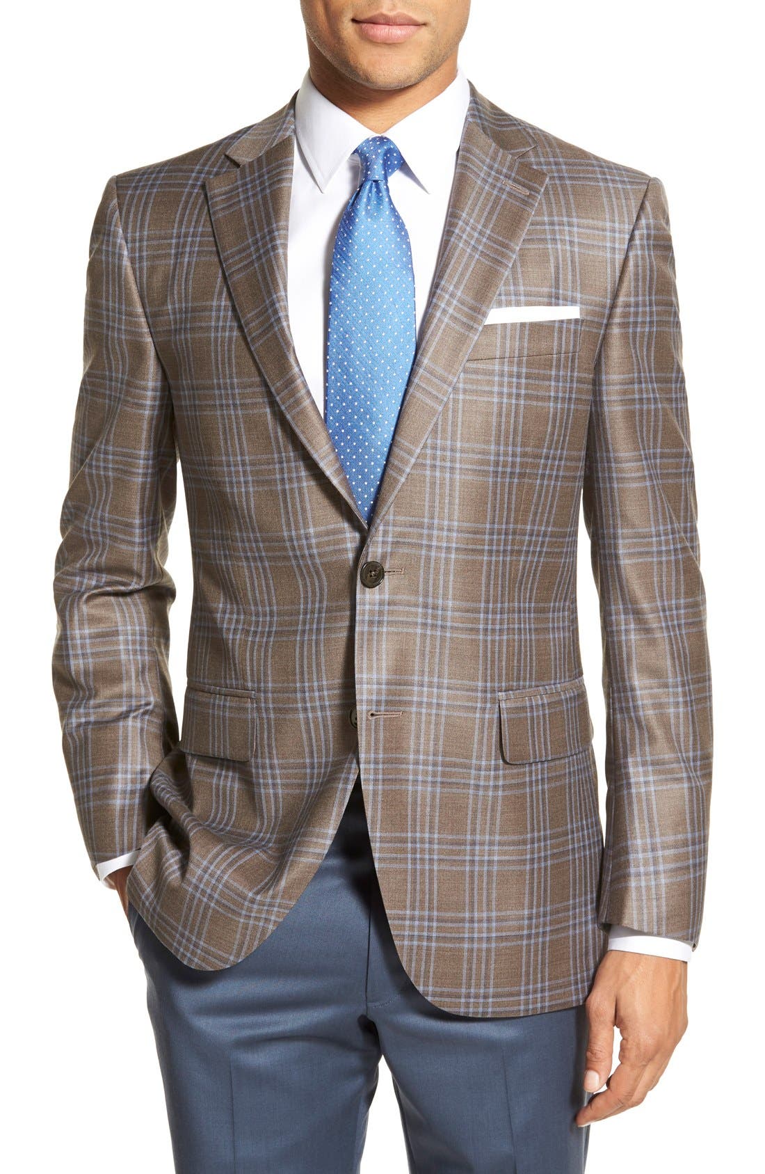 Peter Millar Classic Fit Plaid Wool Sport Coat Nordstrom