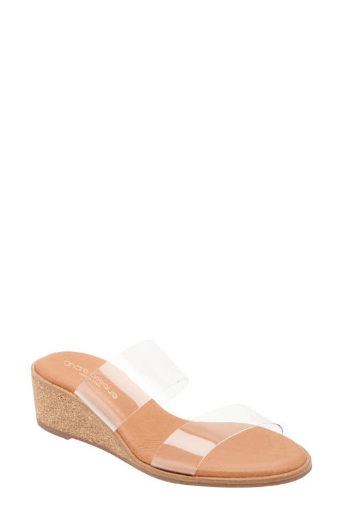 Andre Assous André Assous Gwenn Wedge Sandal In Clear/clear