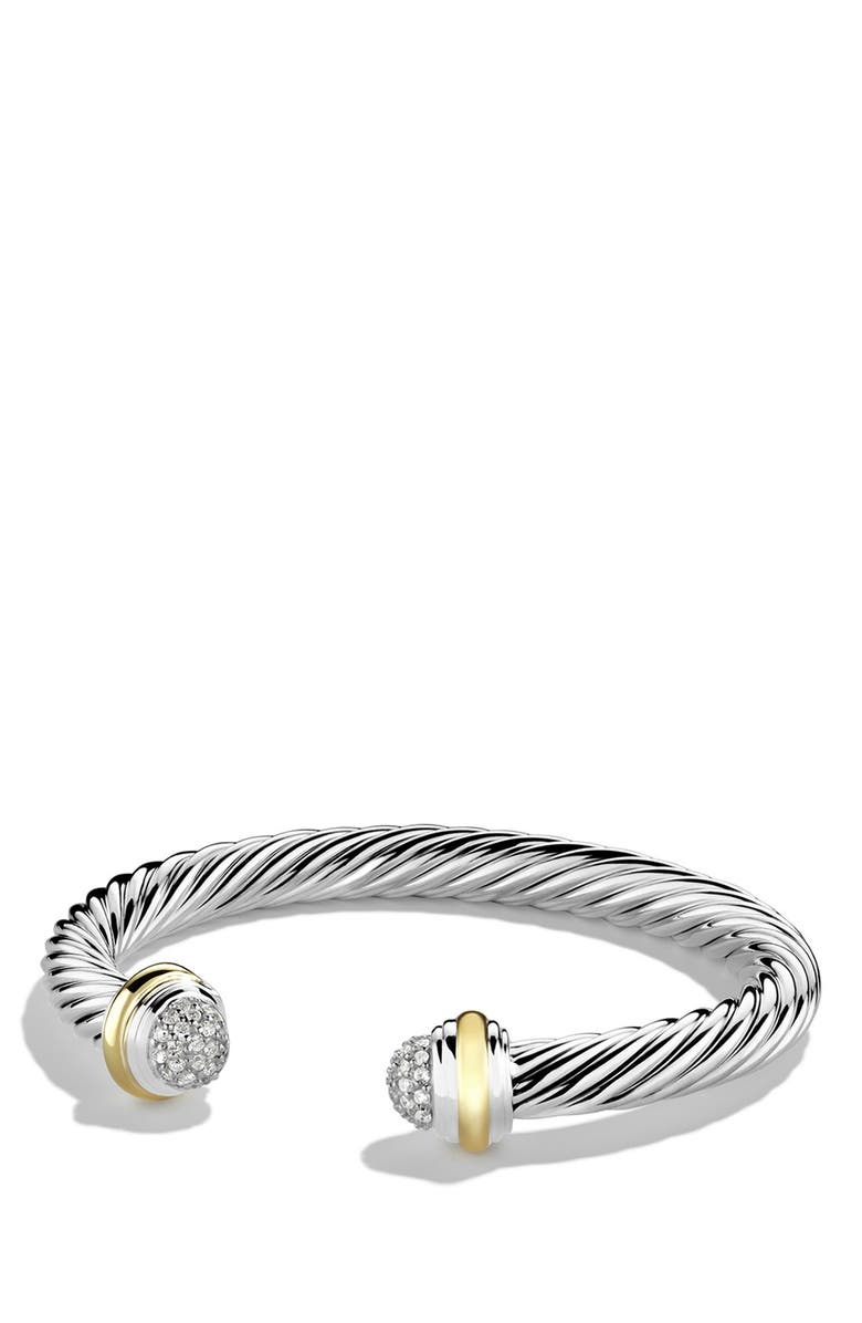 David Yurman Cable Classics Bracelet with Diamonds and 18K Gold, 7mm ...