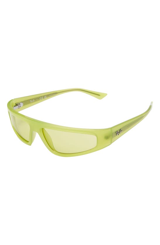 Shop Ray Ban Izaz 59mm Wraparound Sunglasses In Green