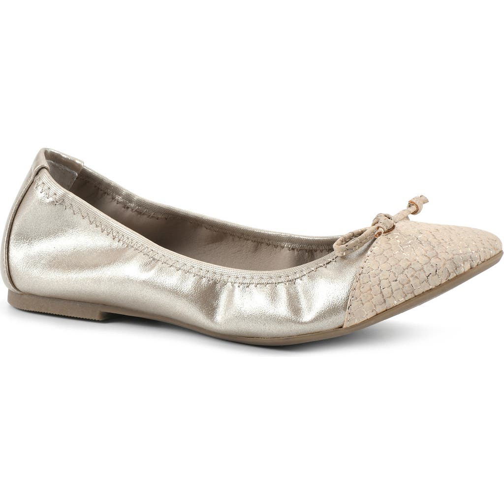 Shop White Mountain Footwear Sunnyside Ii Ballet Flat In Ant Gold/multi