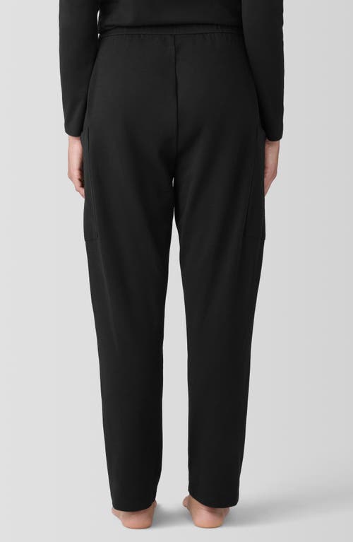 Shop Eileen Fisher Sleep Slouchy Ankle Pajama Pants In Black