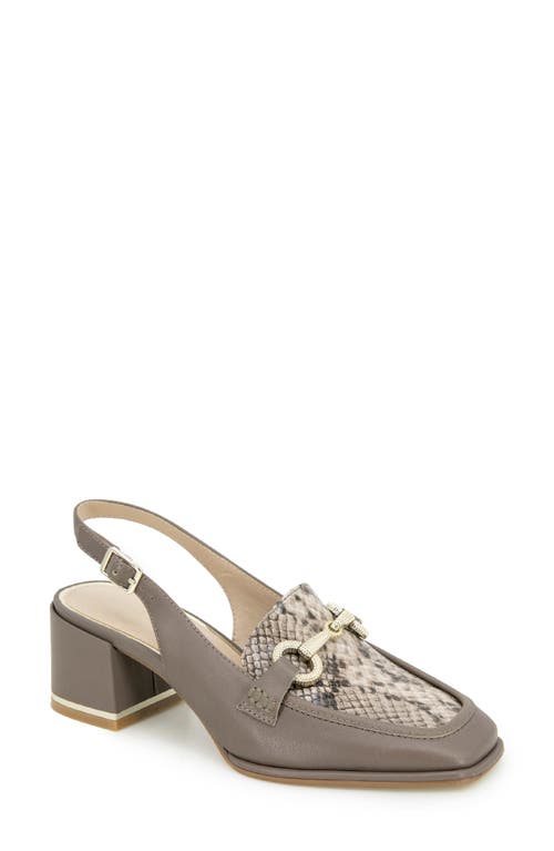 Kenneth Cole Elina Slingback Bit Loafer Pump In Shitake Leather