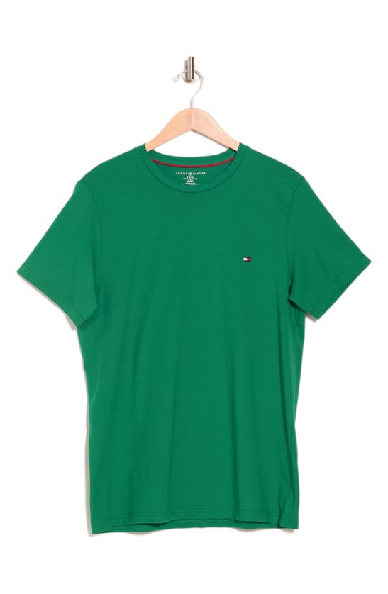 Tommy Hilfiger Core Flag Crewneck Tee In Basil