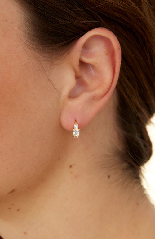 Savvy Cie Jewels 18k Yellow Gold Plated Birthstone Huggie Earrings In Yellow - April