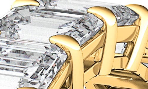 Shop Hautecarat Emerald Cut Lab Created Diamond Eternity Ring In Yellow Gold